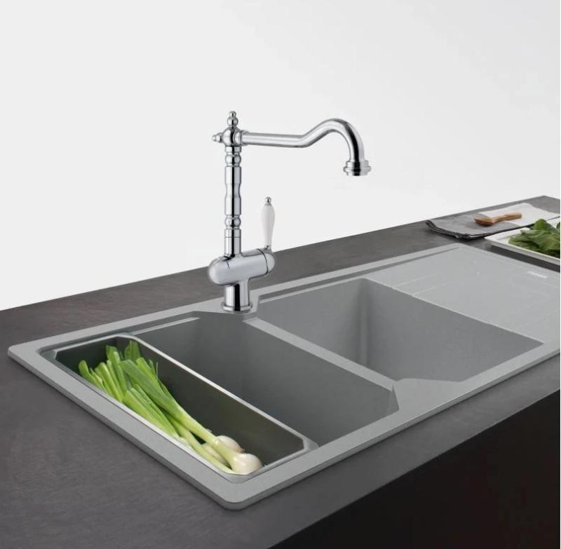 Franke Particolare Old England klasična kuhinjska pipa krom 115.0060.360