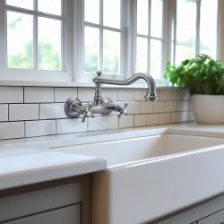 PB Nostalgijska kuhinjska pipa V2721 zidna pipa nerjaveče jeklo