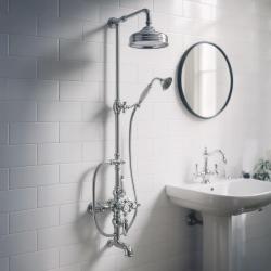 Huber Victoriaans Thermostatische Bad/Doucheset 30cm RVS 592.VN31H.AC