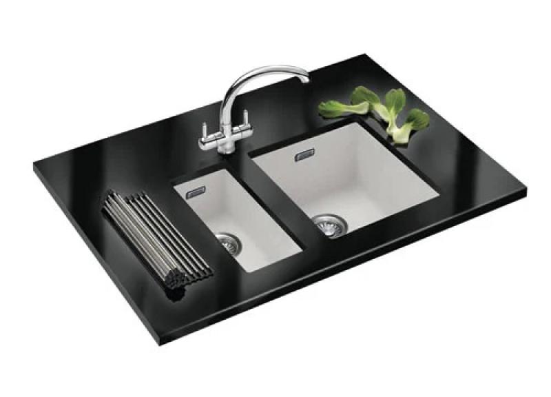 Franke Sirius 2 S2D 110.34 bela umetniška pomivalno korito 34x41cm podgradnja 125.0252.229