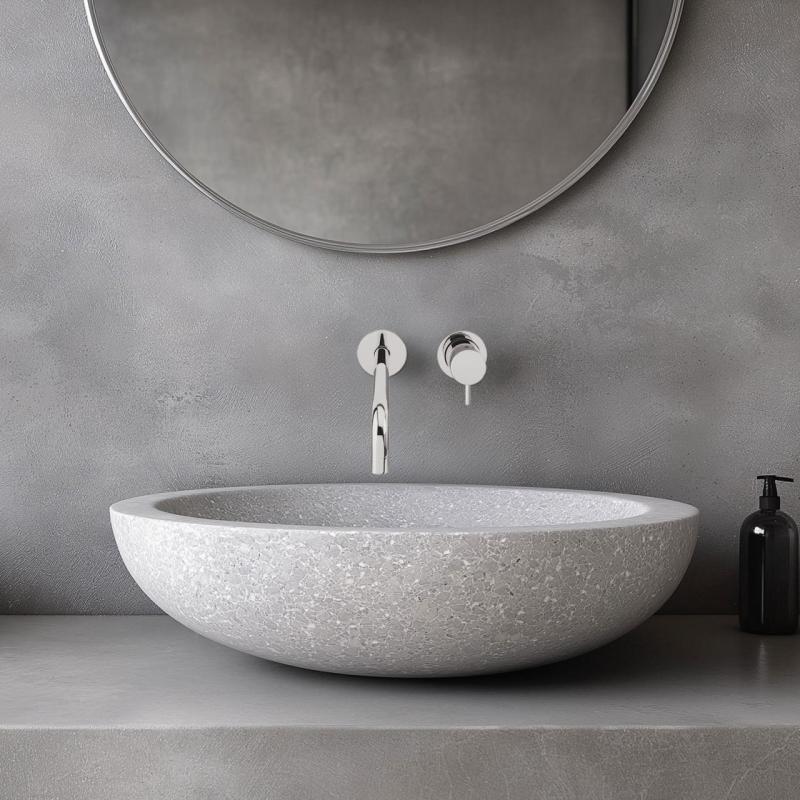 Waterevolution Flow vgradna pipa za umivalnik, krom, z izlivom 25 cm T116B01-25