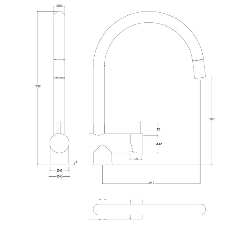 Waterevolution Flow keukenkraan chroom met uittrekbare uitloop T15501