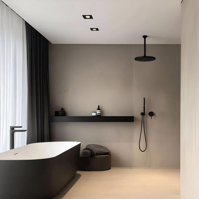 Waterevolution Flow vgradna mešalna baterija, mat črna 1208512422