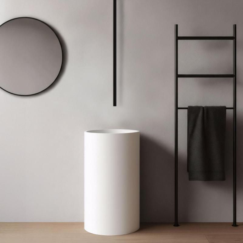 Waterevolution Flow plafond wastafelkraan uitloop mat črna T1678PR