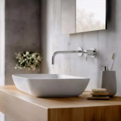 Waterevolution Flow vgradna pipa za umivalnik, krom, izliv 21 cm T116B01-21