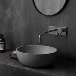 Waterevolution Flow ingebouwde wastafelkraan met afdekplaat chroom met uitloop 21cm T1161B01-21