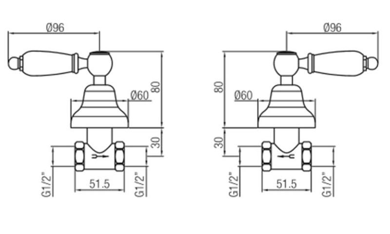 PB klasična vgradna prha s kompletom z belimi ročaji RVS 1208854582