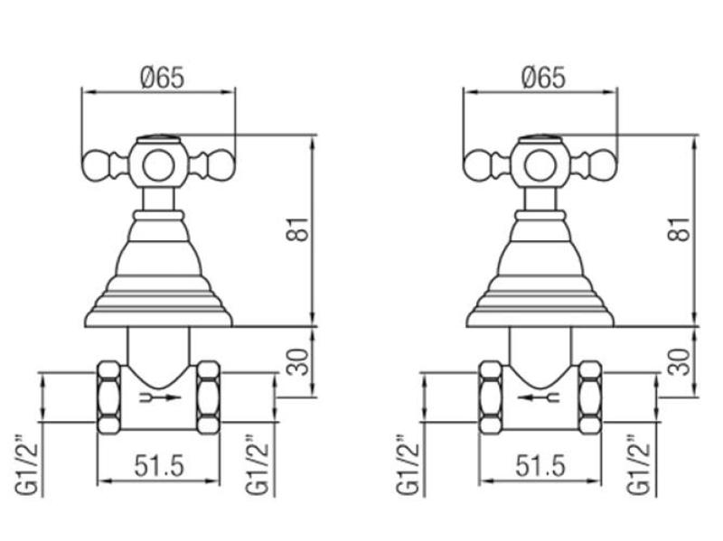 PB klasični vgradni tuš komplet s križnimi ročaji Bron 1208855342