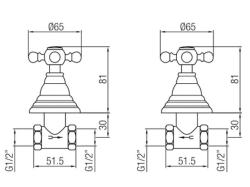 PB klasična vgradna prha s setom zvezdastih gumbov iz nerjavečega jekla 1208855352
