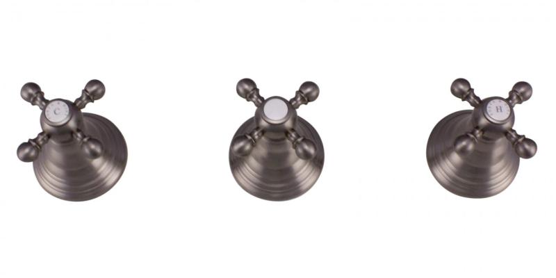 PB klasična 2-smerna vgradna tuš garnitura s preklopnikom in zvezdnimi gumbi RVS 1208855382