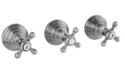 PB klasični 3-smerni vgradni tuš set z preklopnikom in z zvezdastimi gumbi Bron 1208855402