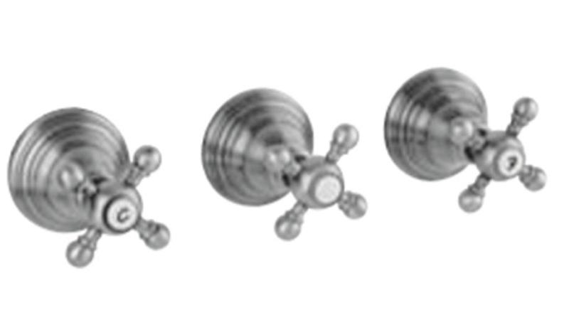 PB klasični 3-smerni vgradni tuš set z preklopnikom in z zvezdastimi gumbi Bron 1208855402