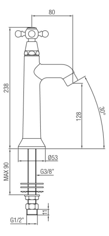 PB klasična fontanska pipa s zvezdastim gumbom za hladno vodo nerjaveče jeklo 1208855552