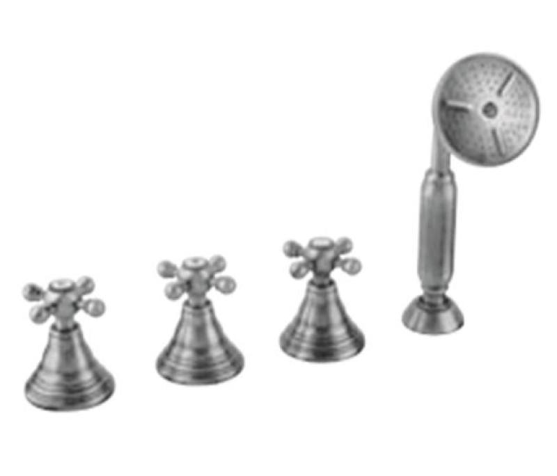 PB klasični 4-luknjičasti komplet za robove kadi z zvezdastimi gumbi za kombinacijo polnjenja kadi Krom 1208855832