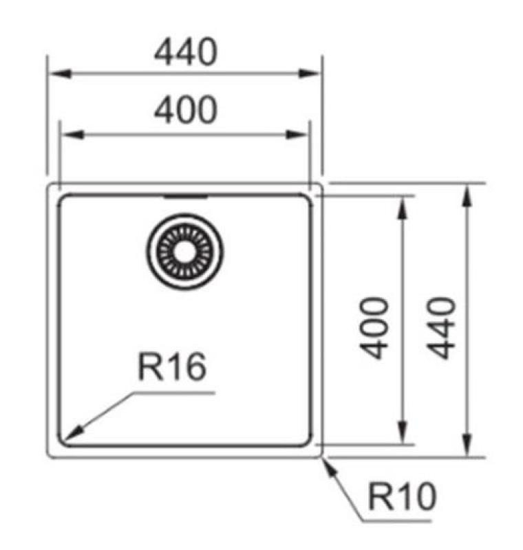 Franke Maris MRX 210.40 inox pomivalno korito 40x40 za vgradnjo na ravni 1270527749
