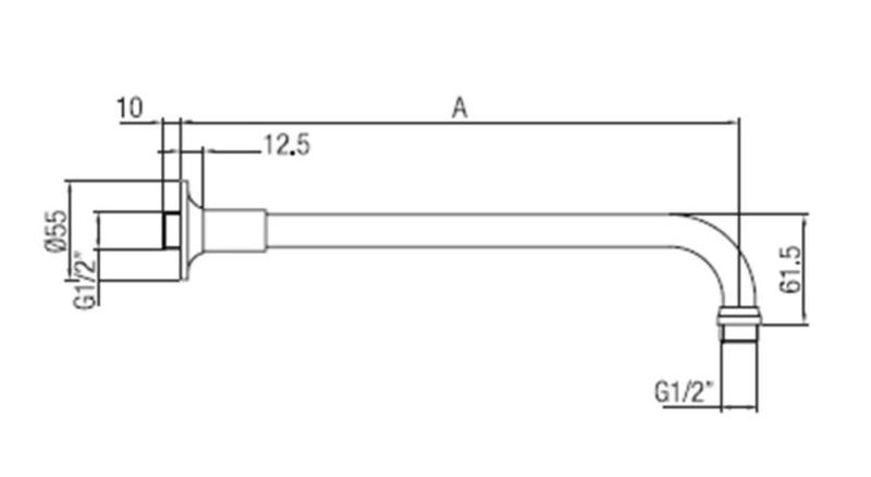 PB klasična tuš roka bron 40cm 1208898922