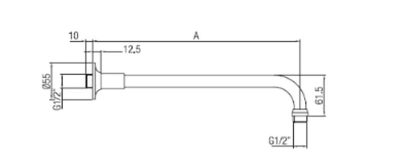 PB klasično tuš roko iz nerjavečega jekla 40 cm 1208898932