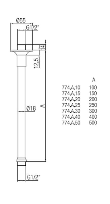 PB klasična tuš stropna roka bron 30 cm 1208898952