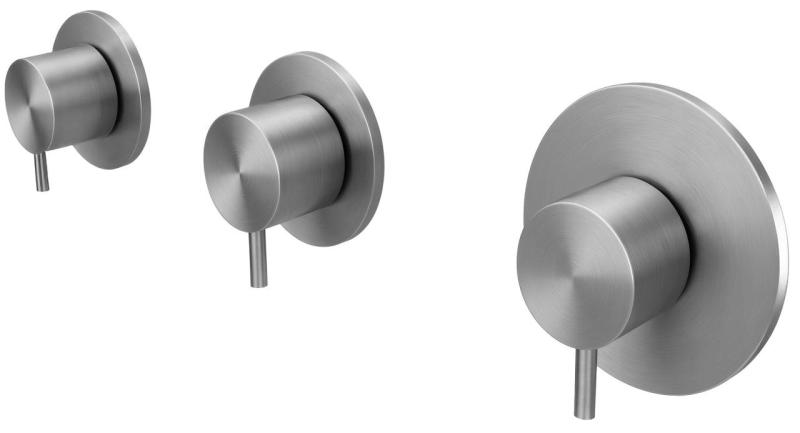 Waterevolution Flow vgrajeni tuš termostat z 2 ventili, popolnoma iz nerjavečega jekla 1208916472