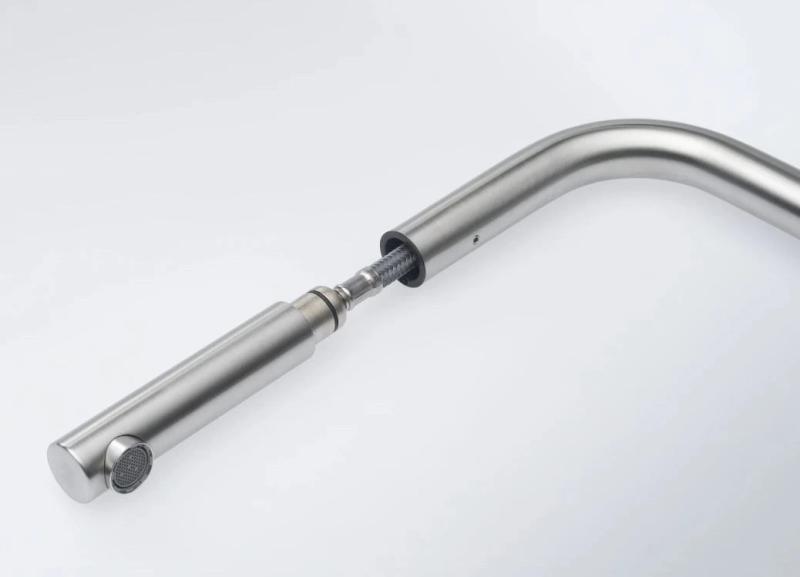 Franke RVS brušena kuhinjska pipa Atlas Neo z izvlečnim izlivom inox 115.0521.438