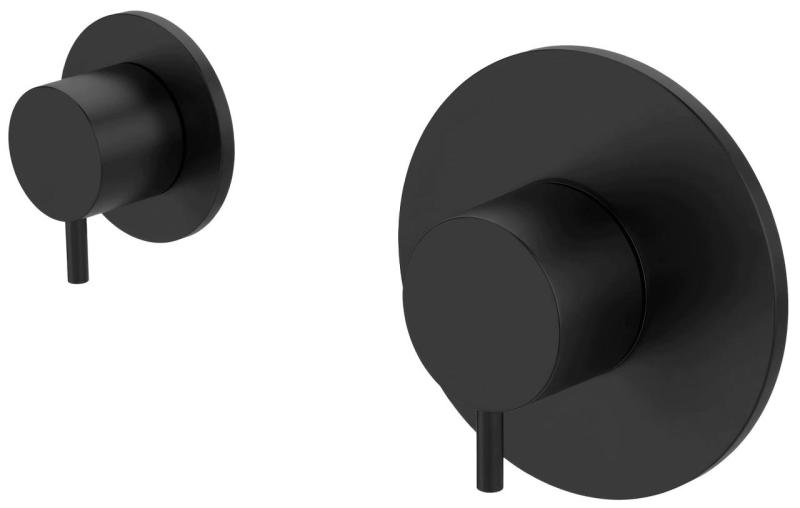 Waterevolution Flow vgrajeni pršni termostat s 1 zapornim ventilom mat črna 1208920977