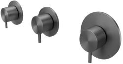 Waterevolution Flow vgrajeni tuš termostat z 2 pipami gun metal 1208948847