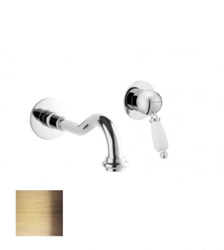 PB nostalgična vgradna umivalniška armatura Vintage izliv 21cm Bronasta