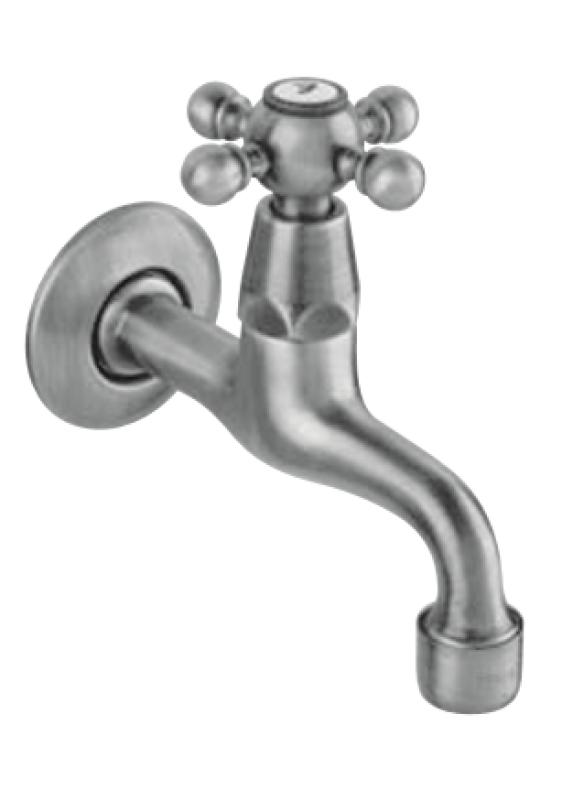 PB klasična stenska fontana pipa z zvezdastim gumbom za hladno vodo mat črna 1208952981