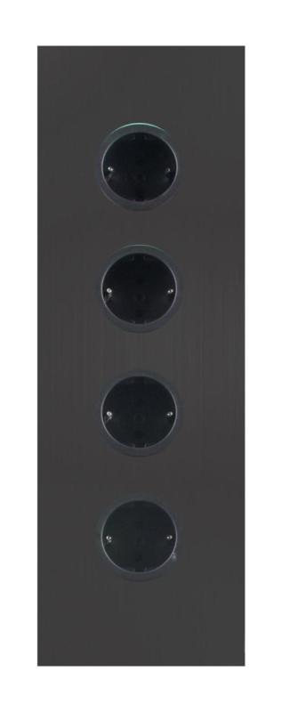 Indux Corner Energijski stolp s 4 vtičnicami z ozemljitvijo Črn 1208953219