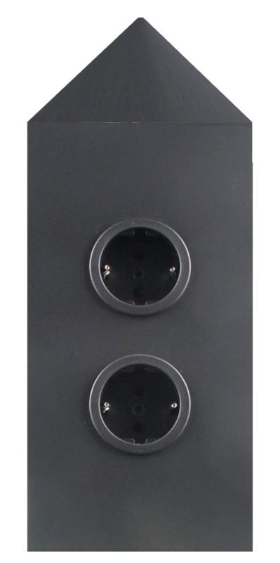 Indux Corner Еnergiezuil z 2 vtičnicami Randaarde Hoek Črna 1208953221