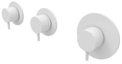 Waterevolution Flow vgrajeni tuš termostat z 2 zapornima ventiloma, mat bela 1208953386