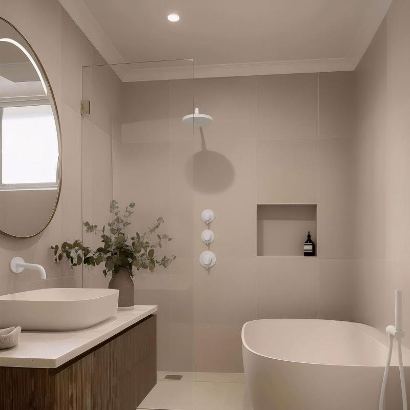 Waterevolution Flow vgrajeni tuš termostat z 2 zapornima ventiloma, mat bela 1208953386