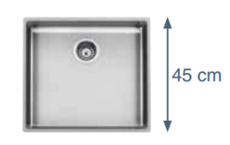 Foster L45 Special 45cm dolg Nerjavno jekleno umivalnik 50 x 45 cm Vgradnja 1208953724