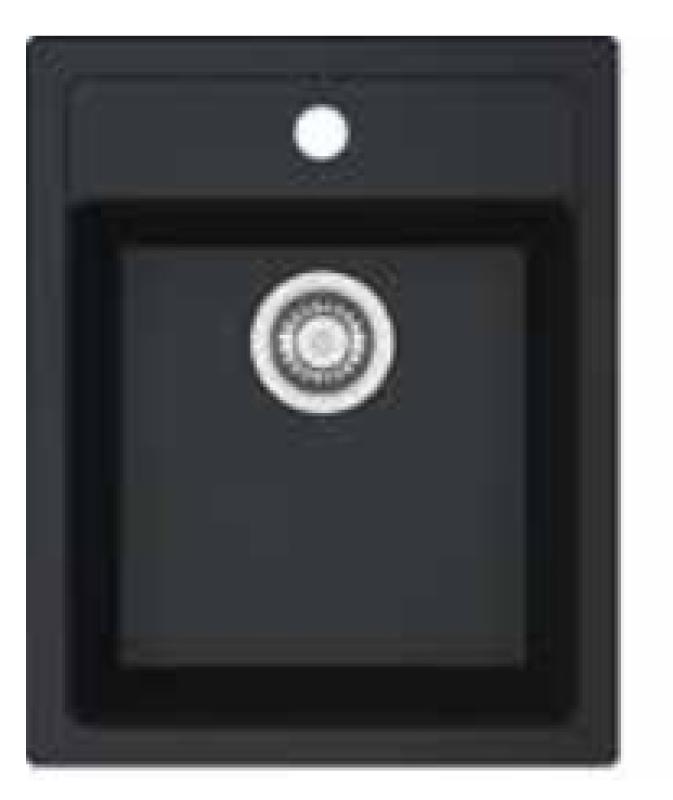 Franke Sirius 2 S2D 610.40 plastično črno korito 43x53cm nadgradnja z luknjo za pipo 114.0568.053