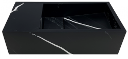 Solid-S Marmor solid surface umivalnik B36xD18xH10cm marmor mat črna 1208953896