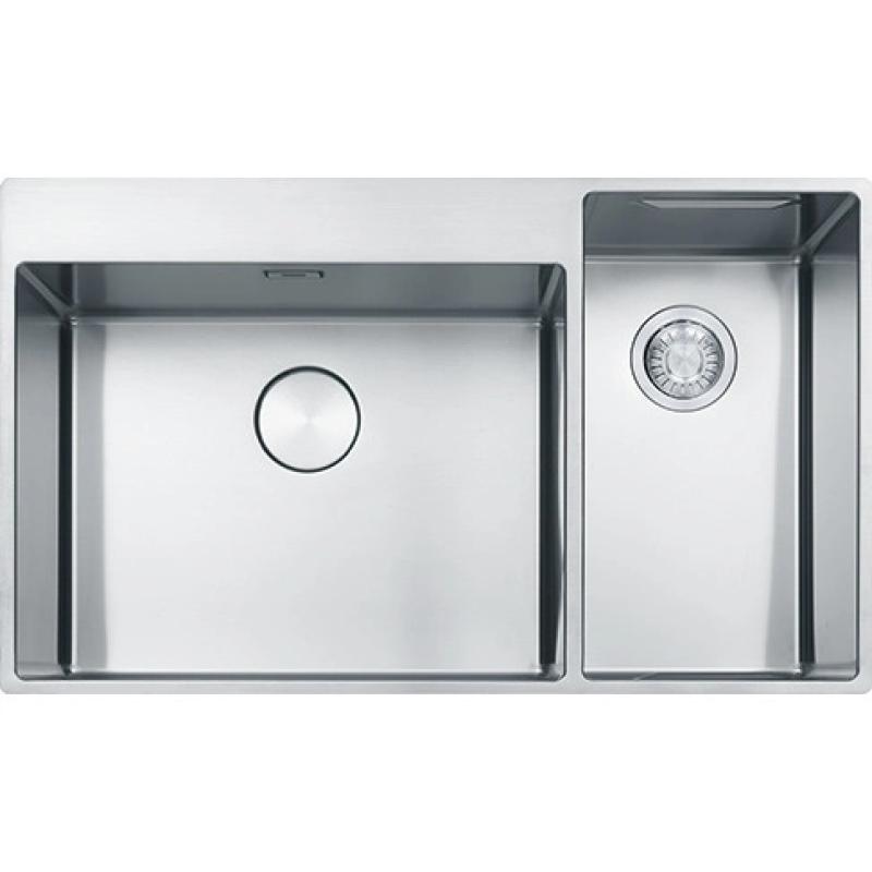 Franke Box Center BWX220-54-27 inox pomivalno korito levo s rezalno desko, setom nožev in žično košaro 86x51cm 127.0587.643