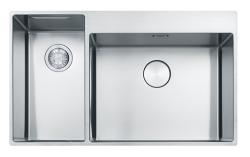 Franke Box Center BWX220-54-27 inox pomivalno korito desno s desko za rezanje, setom nožev in žično košaro 86x51cm 127.0587.644