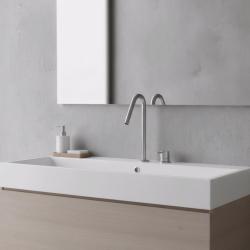 Waterevolution Flow 2-luknjasta umivalniška pipa iz nerjavnega jekla z visokim izljevom V 120mm T1122VIE