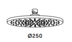 Waterevolution Flow hoofddouche 250 mm v celoti iz nerjavečega jekla T164325IE