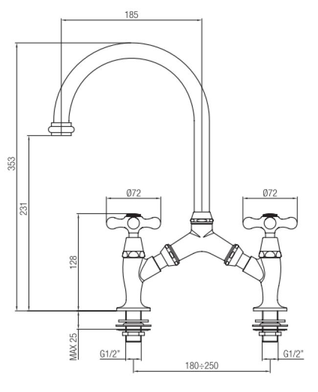PB classic Nostalgische klassieke keukenkraan Brons met variabele hart afstand 2 gats 18-25cm 1208954352

PB klasična Nostalgijska klasična kuhinjska pipa Bronasta z nastavljivo razdaljo med 