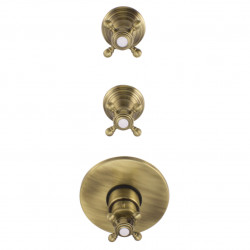 PB Classic nostalgična vgradna pršna termostatska armatura z 2 zapornima ventiloma bronasta