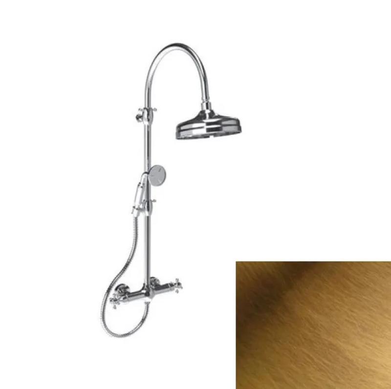 PB Classic tuš steber klasičen s termostatsko pipo in dežno prho Bronasta