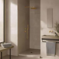 Waterevolution Flow vgradni termostat za tuš s 1 preklopnim ventilom, svetlo zlata barva 1208954644