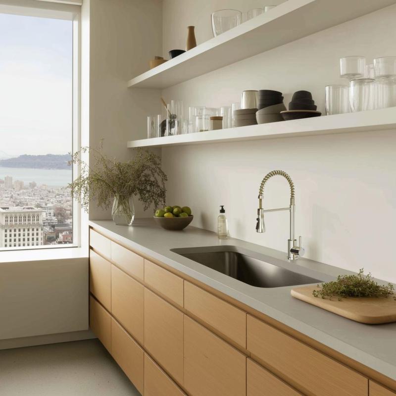 Quadri Derby kuhinjska armatura s fleksibilnim izlivom in prho z 2 vrstama curkov, nerjaveče jeklo 1208955916