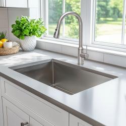 Quadri Stamford kuhinjska pipa iz nerjavečega jekla z izvlečno izlivko in pršilnim načinom 1208956096