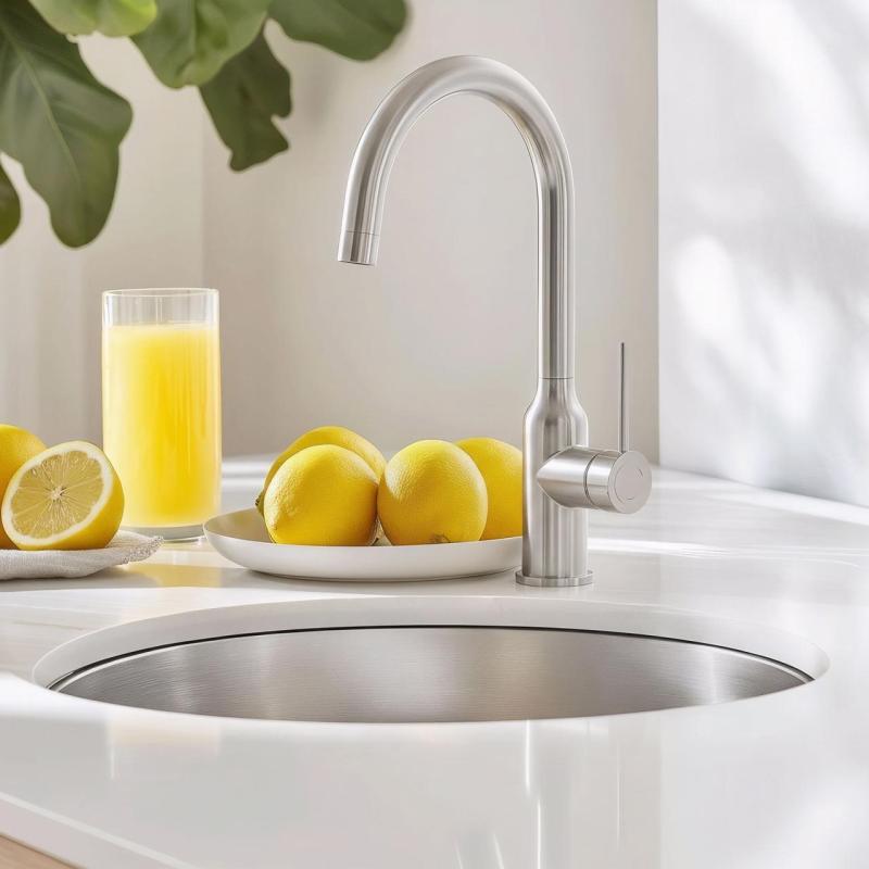 Quadri Stamford kuhinjska pipa kromirana z vrtljivim okroglim izlivom 1208956110