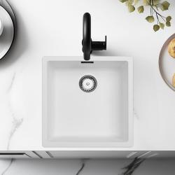 Wit umivalnik 40x40 cm za podgradnjo, nadgradnjo in vgradnjo s pokrovom iz nerjavečega jekla 1208956392