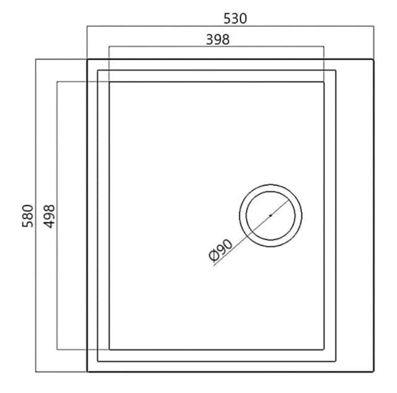 Bela nadgradna pomivalna korita 58x53cm z luknjico za pipo z inox čepom 1208956763