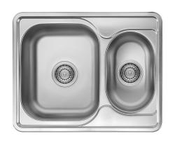 Ausmann Basic inox 1,5 nadgradni pomivalno korito, obrnljivo, 63x50 cm, vključno s sifonom 1208956969