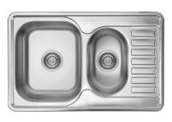 Ausmann Basic inox 1,5 vgradno korito s odcejalnikom, obojestransko 78x50 cm, vključno s sifonom 1208956970
